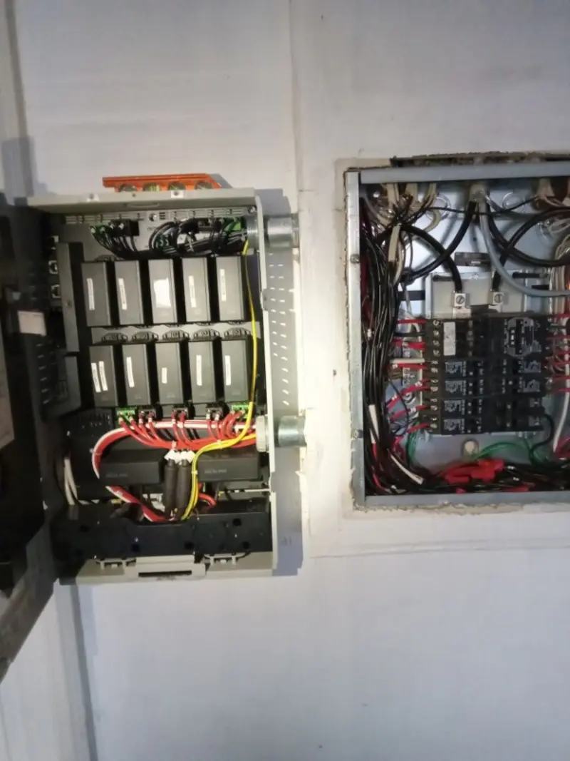 Electrical panel upgrade completed for Security Camera Wiring in Barrett